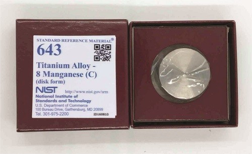 SRM 643 - 光譜鈦.鈦基標(biāo)準(zhǔn)鈦合金，8 Mn(C)標(biāo)準(zhǔn)品